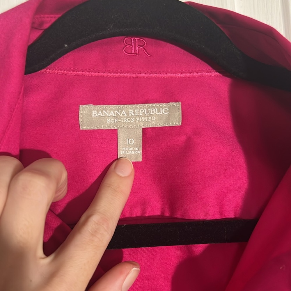 Fuchsia Button Up - Picture 2 of 3